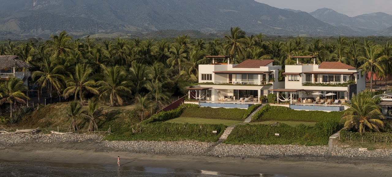 Beachfront villas at La Saladita